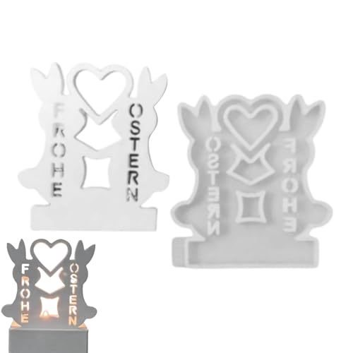 Molde para velas de té | Molde antiadherente con forma de conejo para fundición – Silicona antiadherente Pascua para portavelas – Para yeso, arcilla, jabón, fiesta, casa, vacaciones, cumpleaños