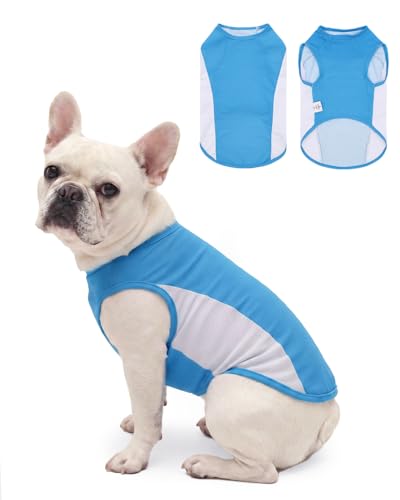 Image of CuteBone Cooling Stretch Sport Dog Tank - Athletic Fan Pet Jersey - Color Block Pet Vest for Small Dogs, Cats