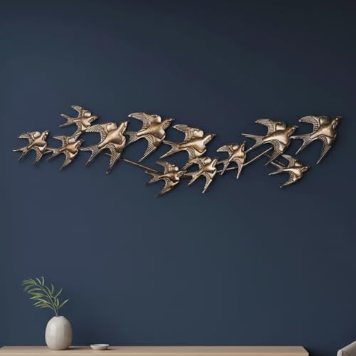 YHSOLAR Metal Bird Wall Decor, Flying Swallows...