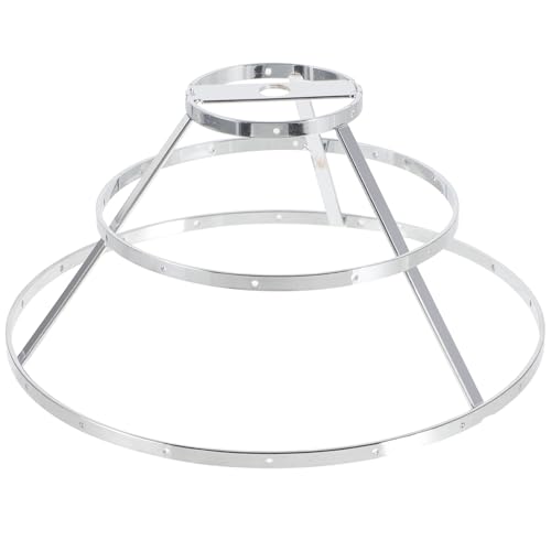 Cadre d'abat-jour en fer argenté 19 cm pour suspension et lampe de table DIY