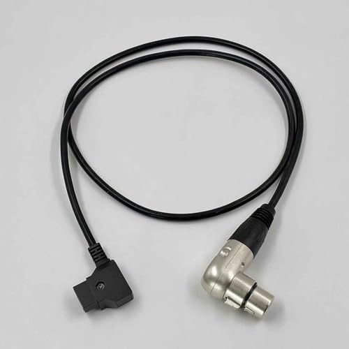 Cable D-Tap a XLR en ángulo recto para evitar tirones en Blackmagic URSA 7