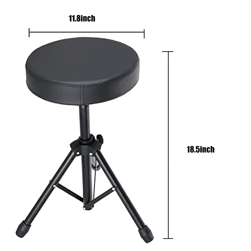LeSage Drum Thrones for Adults Drumming Stool Drum Chair for Kids Drummer Seat Stool Adjustable Drum Seat Music Metal Stool Drum Seat Black - Thumbnail 2