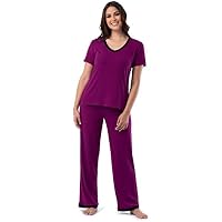 2-Piece Fruit of the Loom Women's Tee and Pant Sleep Sets