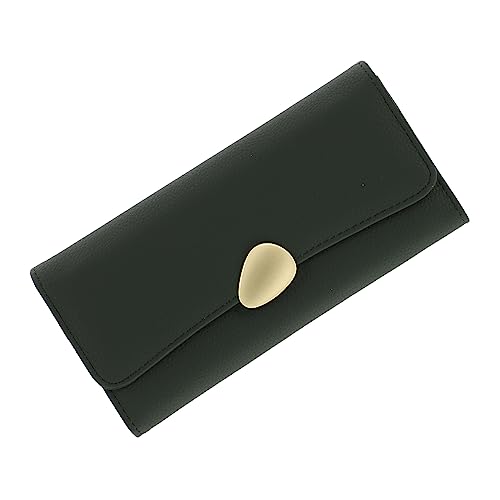 1Pc Ladies PU Wallet Long Money Bag with Zipper for Cards Cash and Coin Storage Compact Multi Compartment Design for Travel Shopping Daily Use