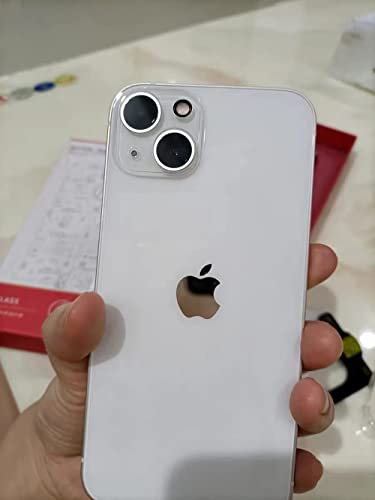 Image of Metal Full Cover + Tempered Glass Circle Camera Lens Protector for iPhone 13 /13 Mini,HD Camera Lens Screen Cover Case,9H Hardness Anti-Scratch Camera Screen Protective Lens Film (Clear)
