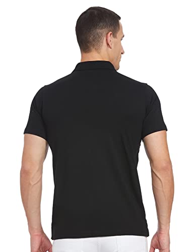 Image of Monte Carlo Mens S.Blue Plain Collar T-Shirt |22203401-167