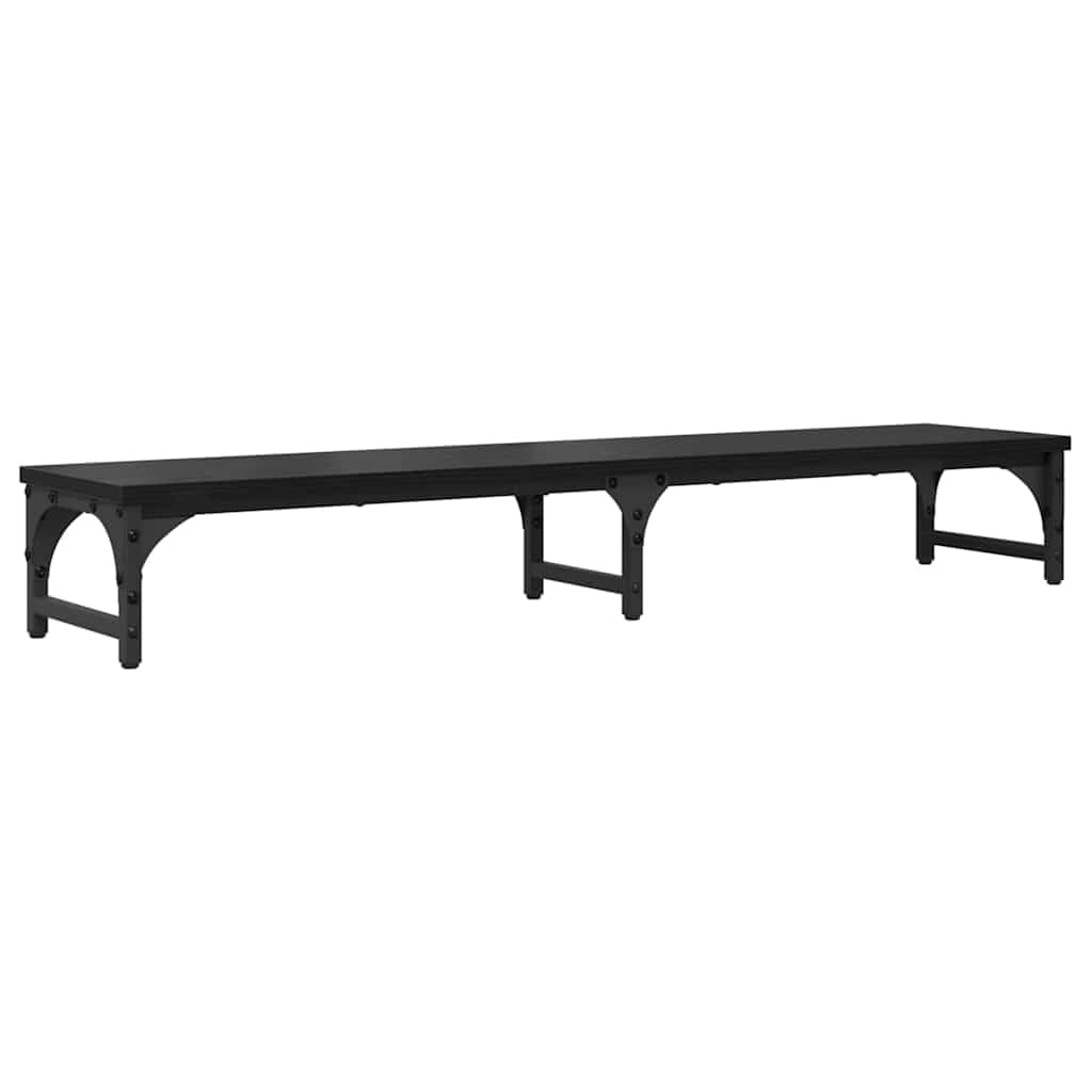 Soporte para monitor de madera, color negro