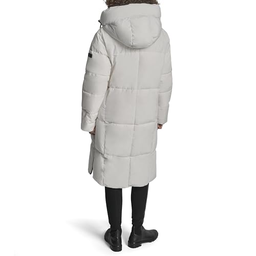 Image of DKNY Women's Hooded Long Down Alternative Puffer Jacket, Black, Large