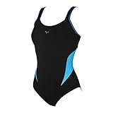 68% Polyamid, 32% Elastan ARENA Damen MAKIMURAX Low C Cup One Piece, Black-Bright Blue-Turquoise, 46