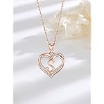 INFUSEU Unique Initial Necklaces for Women Girls Small Heart Letter Jewelry, Meaningful Personalized Gifts - Image 2