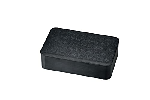 たつみや HAKOYA 一段ランチ M 800ml 黒炭 麻の葉 302127 日本製