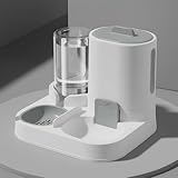 NASTELLA Automatic Cat Feeder and Water Dispenser Set, 2-in-1 Gravity Food Bowl Station for Small Medium Cats Dogs Puppy Kitten Rabbits, Auto Feeding Supplies