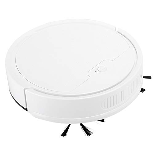 Nunafey Aspirapolvere Robot Aspirapolvere USB Una Chiave Per Avviare L'Operazione 1600Pa 3 in 1 Ricarica USB Intelligente Aspirapolvere per Casa per Ufficio (bianco)