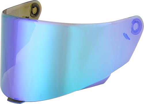 Viseira Espelhada Azul Capacete Kyt Fechado TT Course