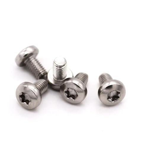 lW 10-50Pcs M2.5-M6 304 stainless steel Six-Lobe Torx Pan Head Screw Bolt Six Lobe Round(25mm,M6 10pcs)