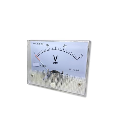 Voltmètre CC 75V aiguille 69c9 - Indicateur de tension continue 64x80 mm - 3