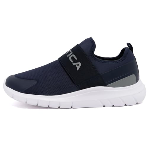 Image of Nautica Men's Slip-On Sneakers - Casual Fashion Shoes for Walking, in Medium & Wide Widths