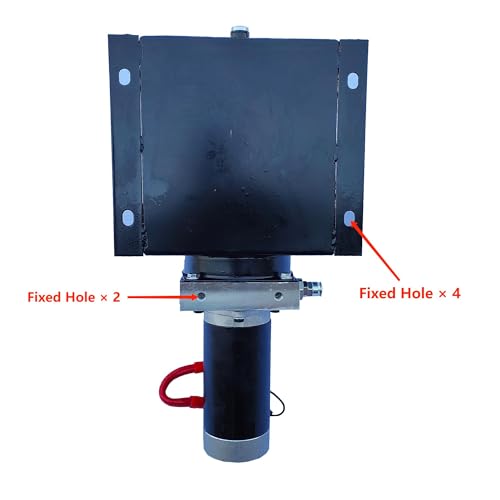 Image of Hydraulic Power Unit for Dump Trailer Car Lifting Platforms, 2200PSI 12V DC Hydraulic Station Pump, Double Acting,1.2kW, 8 Quart