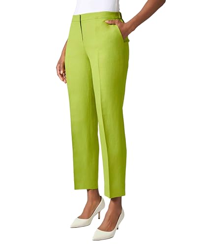 Kasper Women's Fly Front Elastic Back Pant W/Side Slit2