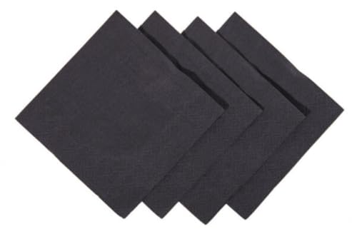 Black 2-Ply Paper Napkins 24cm 500 Pack (2 x 250) Cocktail Napkins for Bars Restaurants Cafés Parties & Home Recyclable Disposable Bar Caddy Napkins