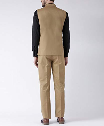 Image of hangup Men's Synthetic Notch Lapel Suit (2BasketTR Khakhi 44 Khaki