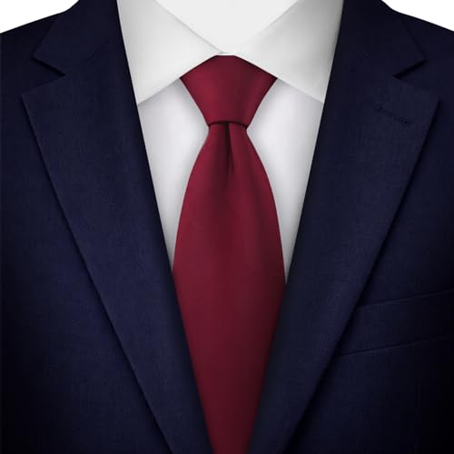 Image of Jacob Alexander Solid Color Mens Tie - Soft-lined Necktie - Timeless Formal Look for Weddings and Business - (Regular Size)