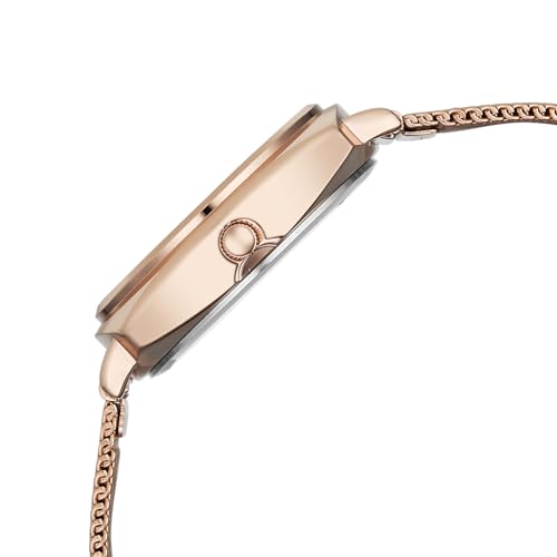 Image of Fastrack Stunners X Quartz Analog with Brown Dial Rose Gold Stainless Steel Strap Watch for Girls - 68043WM05