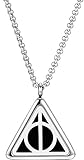 Wild Essentials Potter Hallows Necklace Aromatherapy Diffuser Pendant, 24' Stainless Steel Chain, 8 Color Refill Pads
