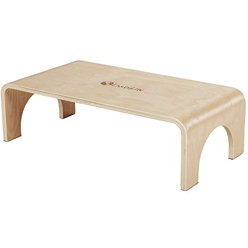 EARTHLITE Houten kruk Big Step – opstap/kruk van verfijnd, duurzaam geteeld esdoornhout, hoogwaardig & stabiel (18cm)