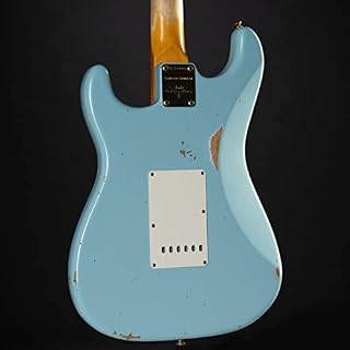 Fender Limited Edition ’62 Stratocaster Relic MN Faded Aged Daphne Blue #CZ554084 – Guitare Électrique Personnalisée - Les Beatles, Paul McCartney, John Lennon, RIngo Starr, George Harrison Fender Limited Edition '62 Stratocaster Relic MN Faded Aged Daphne Blue #CZ554084 - Guitare Électrique Personnalisée – Image 7