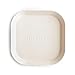 mushie Square Dinnerware Plates for Kids | Made in Denmark, Set of 2 (Ivory)