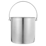 COLLBATH Edelstahl Eiseimer mit Deckel und Griff Tragbarer Hand Eiskübel für Bierflaschen und Kalte Getränke Robuster Mehrzweck Wassereimer für Party Outdoor Picknick Camping
