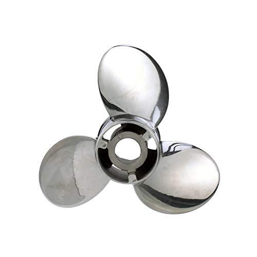 Quicksilver QS5166X Silverado 10.5" diameter X 13" pitch, 3-Blade Stainless Steel Propeller, Right Hand Rotation, 40-60 HP