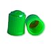 Pack of 100 Green Valve Stem Caps with Inner Seals for Nitrogen Filled Tires with Schrader Type Valve Stems on Automotive, Truck, Trailer, Bicycle and Other Applications by TYK Industries