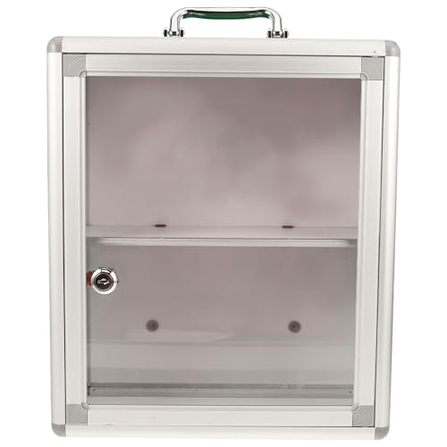 HEALEEP Botiquín de Primeros Auxilios para Pared Caja Metálica Grande, Práctico Estuche para Emergencias en Uso Público y Doméstico Cierre Seguro