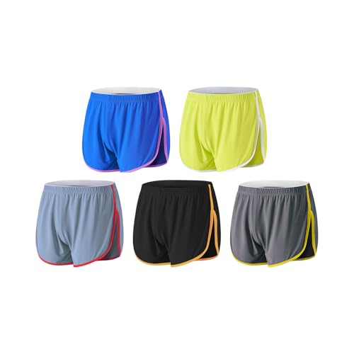 Mens Split Side Boxers Breathable Mesh Boxers for Men Sexy Workout Running shorts
