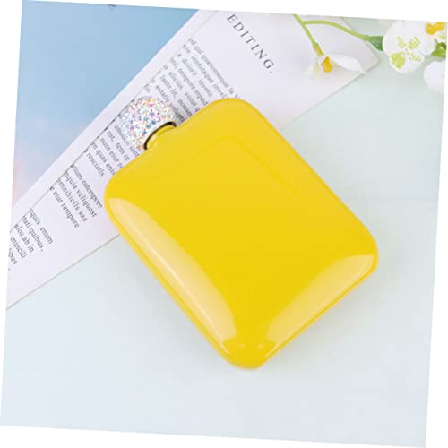Clispeed Stainless Steel Flask Camping Flask Crystal Flask Stainless Steel Hip Flask Drinking Flask Small Flagon Wine Bottle Mini Wine Pot Miss Yellow Whisky Metal Flask For Backpacking #TOP6