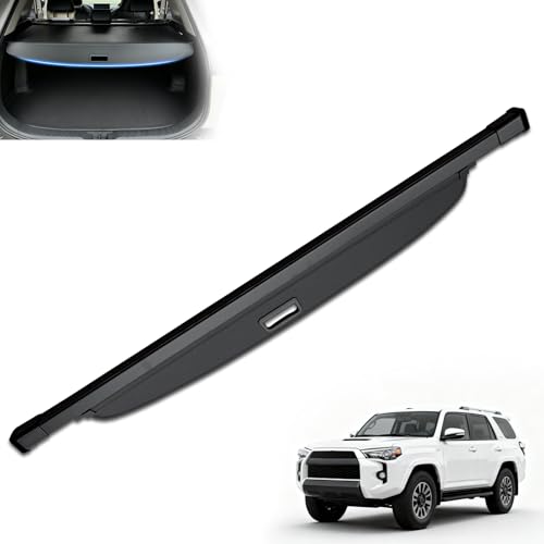 MIALUTY® Cargo Cover for 2025 2026 Toyota 4Runner Retractable Trunk Cover 4Runner Accessories Anti-Peeping Anti-Theft Privacy Screen,Trunk Luggage Shield Shade Carbon Fiber Texture