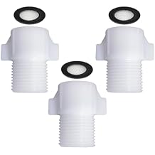 Banhey 1/2 Inch Female to 7/8 Inch Male Faucet Adapter with Built-in Filter Screen, Brass Connector for Toilet Fill Valve, Bidet Sprayer, Outdoor Faucet, Water Hose Converter 3 PCS