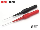 prüfspitzen hirschmann Prüfspitzen superfein, 10 Stück im Set (5 x rot und 5 x Schwarz)