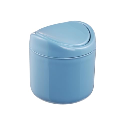 keeeper Bio-Abfalleimer mit Schwingdeckel, 1,3 l, Tischmülleimer mit Deckel, Svenja, Blau (Eco Sky Blue)