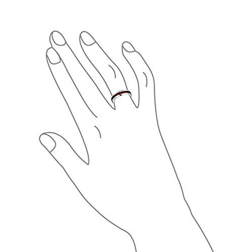 Bling Jewelry Customize Channel Set Crystal Eternity Band Ring Unisex Silver Toned Stainless Steel Birthstone Month Colors 6mm Sizes 5-123