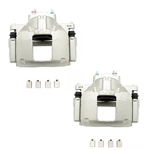Image of TRQ Front Brake Caliper Set Compatible with 08-16 Chrysler 07-16 Dodge 07-18 Jeep 12-15 Ram 09-14 Volkswagen