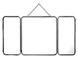 miroir ancien rond barbier Métal résistant et facile d'entretien, Aspect rustique