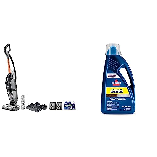 Image of Bundle of BISSELL CrossWave HydroSteam Wet Dry Vac, Multi-Purpose Vacuum, 35151 + Bissell Hard Floor Sanitize Formula, 80 oz, 2504L