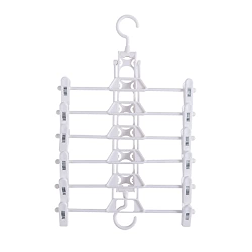 Garneck 1pc Pants Rack Closet Organizer Hangers for Slacks Pant Hangers with Clips Pants Storage Rack Fall-Resistant Hanger S Shape Hangers Folding Clothes Hanger Skirt Hangers Pp White