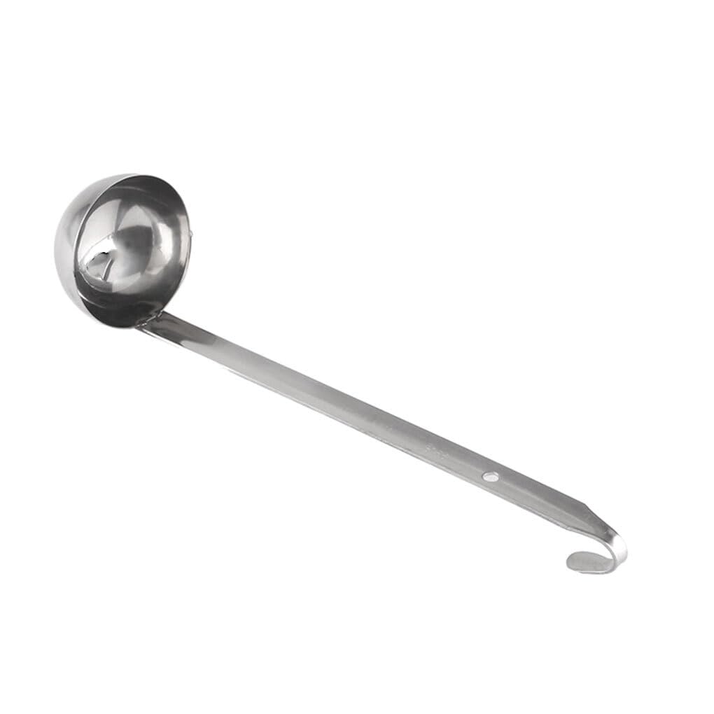 susiodeu Lightweight and Portable Stainless Steel Small Soup Ladle Spoon Small Stainless Steel Ladles and Spoons Easy to Clean, Type 2