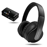 HomeSpot Wireless Over-Ear Headphones Transmitter Set for TV Movie Bluetooth 5.3 aptX LL No Delay 50 Hours Immersive Sound Enhanced Volume and Clarity (Digital Optical TOSLINK RCA AUX)