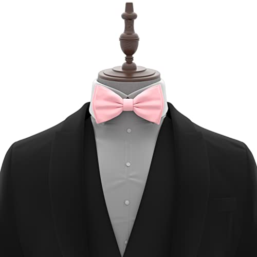 Image of Adam Young Men's Bow Ties Pre-Tied Style Formal Satin Classic Bowtie for Tuxedo Faux Silk