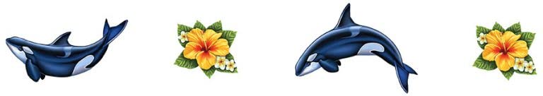 Orca Step Markers Porcelain Swimming Pool Mosaic (4